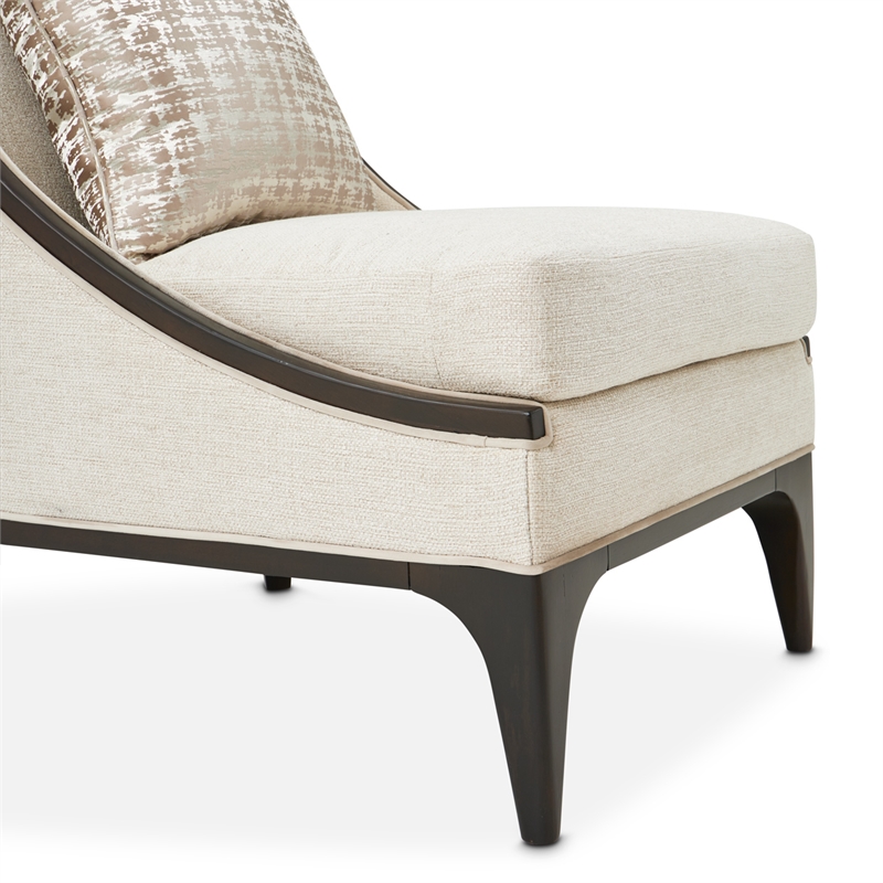 Michael Amini Paris Chic Accent Chair - Cremini/Espresso