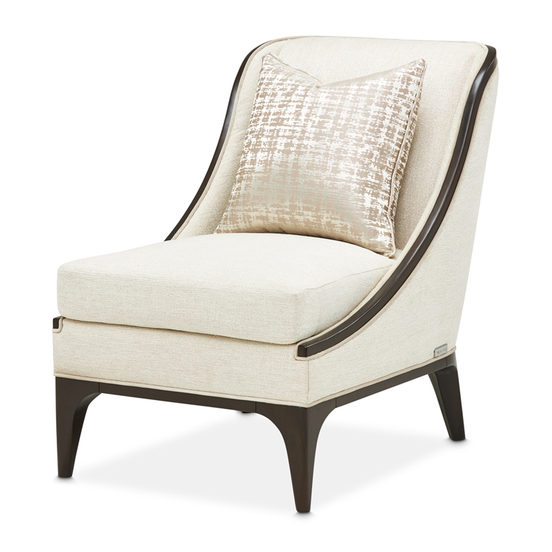 Michael Amini Paris Chic Accent Chair - Cremini/Espresso