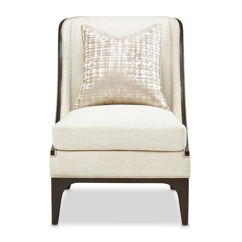 Michael Amini Paris Chic Accent Chair - Cremini/Espresso