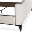 Paris Chic Cal. King Channel Tufted Velvet Bed - Ivory/Espresso