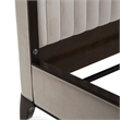 Paris Chic Cal. King Channel Tufted Velvet Bed - Ivory/Espresso