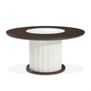 Paris Chic 60&quot Round Wood Dining Table - Espresso