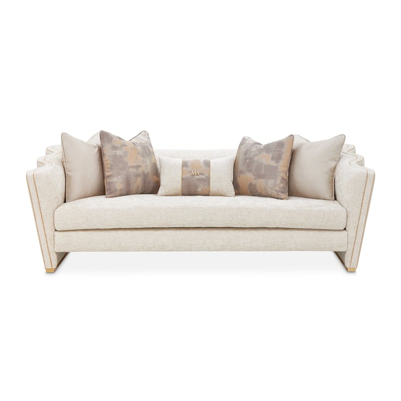 La Terrazza Chenille Sofa - Cappuccino/Light Champagne
