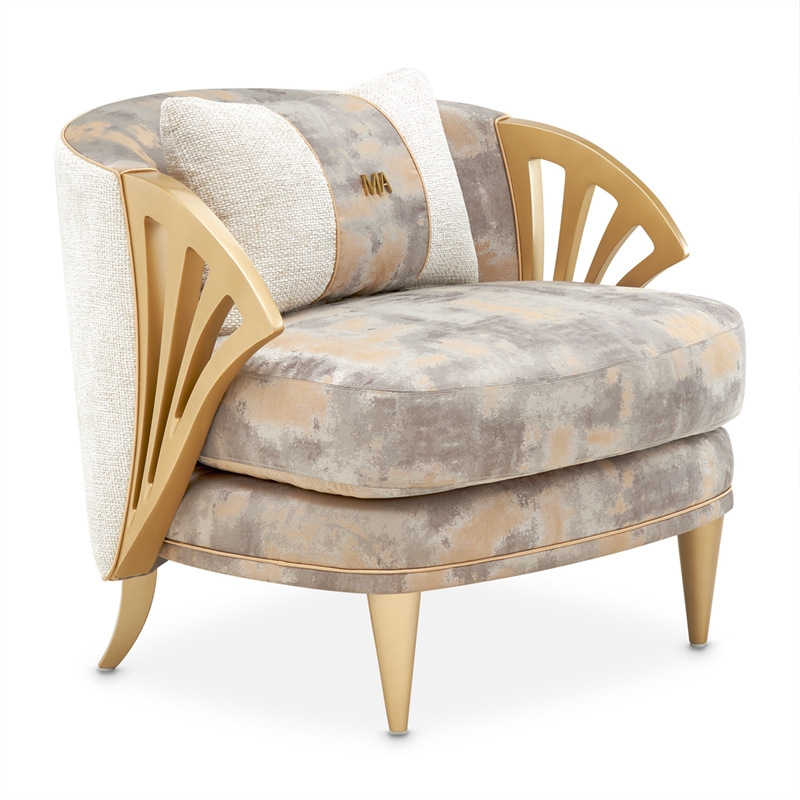 La Terrazza Accent Chair - Cappuccino/Champagne Gold