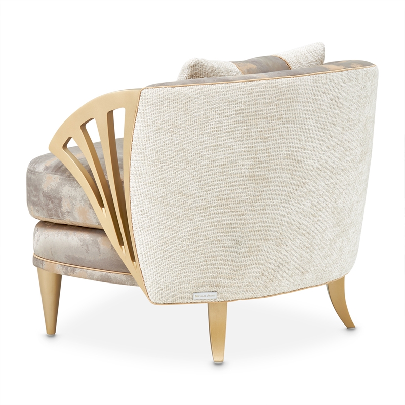 La Terrazza Accent Chair - Cappuccino/Champagne Gold