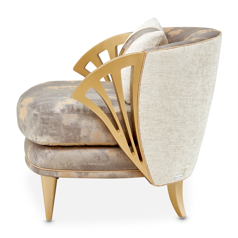 La Terrazza Accent Chair - Cappuccino/Champagne Gold