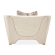 La Terrazza Matching Chenille Chair - Cappuccino/Light Champagne