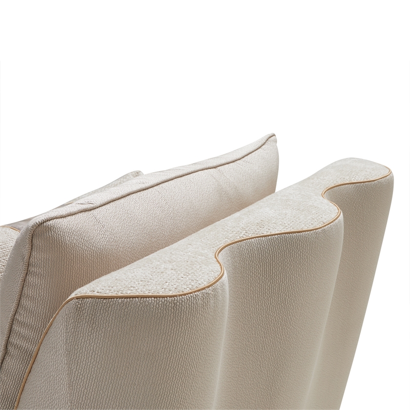 La Terrazza Chenille Chaise - Cappuccino/Light Champagne