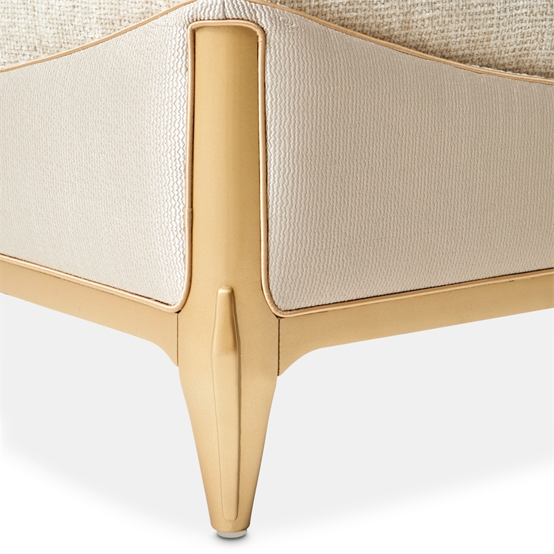 La Terrazza Chenille Chaise - Cappuccino/Light Champagne