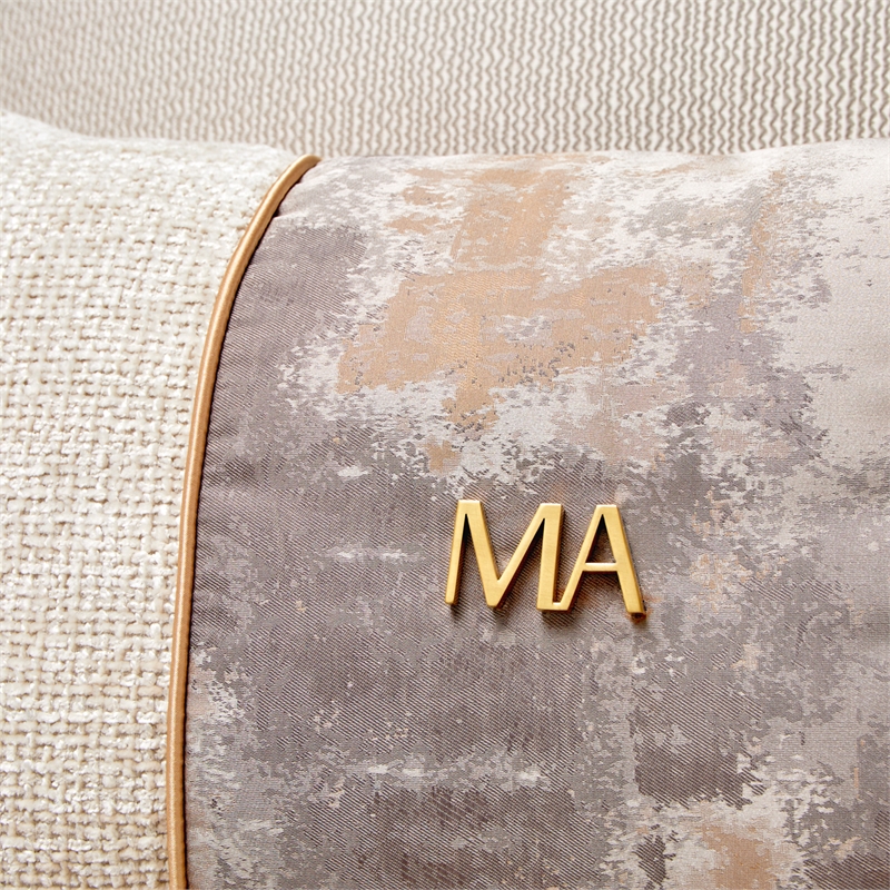 La Terrazza Chenille Chaise - Cappuccino/Light Champagne