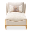 La Terrazza Chenille Chaise - Cappuccino/Light Champagne