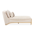 La Terrazza Chenille Chaise - Cappuccino/Light Champagne