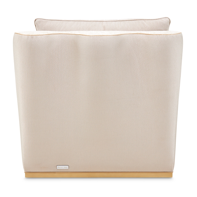 La Terrazza Chenille Chaise - Cappuccino/Light Champagne