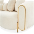 Michael Amini Sassani Chenille Loveseat - Crepe/Gold