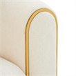 Michael Amini Sassani Chenille Loveseat - Crepe/Gold