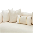 Michael Amini Sassani Chenille Loveseat - Crepe/Gold