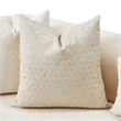 Michael Amini Sassani Chenille Loveseat - Crepe/Gold