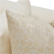 Michael Amini Sassani Chenille Loveseat - Crepe/Gold