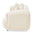 Michael Amini Sassani Chenille Loveseat - Crepe/Gold