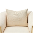 Michael Amini Sassani Chenille Accent Chair - Crepe/Gold