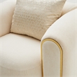 Michael Amini Sassani Chenille Accent Chair - Crepe/Gold