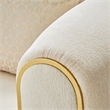 Michael Amini Sassani Chenille Accent Chair - Crepe/Gold
