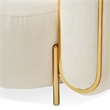 Michael Amini Sassani Chenille Accent Chair - Crepe/Gold