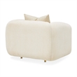 Michael Amini Sassani Chenille Accent Chair - Crepe/Gold