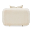 Michael Amini Sassani Chenille Accent Chair - Crepe/Gold