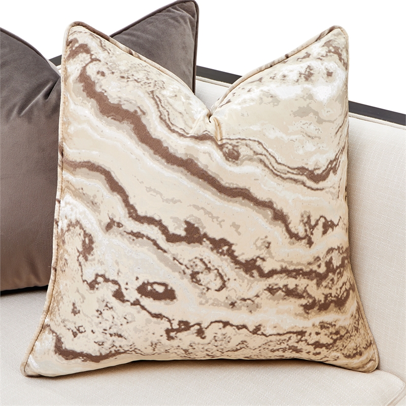 Michael Amini Belmont Place Loveseat in Cream/Espresso