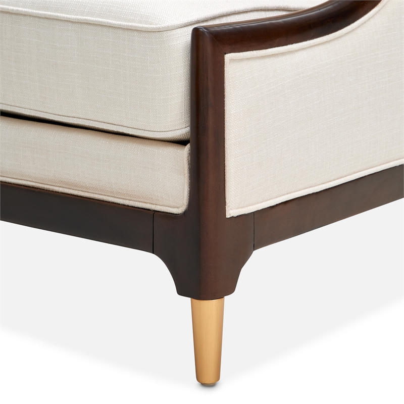 Michael Amini Belmont Place Accent Chair in Cream/Espresso