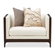 Michael Amini Belmont Place Matching Accent Chair in Cream/Espresso