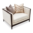 Michael Amini Belmont Place Matching Accent Chair in Cream/Espresso