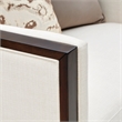 Michael Amini Belmont Place Matching Accent Chair in Cream/Espresso