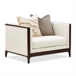 Michael Amini Belmont Place Matching Accent Chair in Cream/Espresso