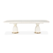 Lisbon Double Pedestal Dining Table - Silken Matte Cream