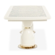 Lisbon Double Pedestal Dining Table - Silken Matte Cream