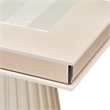 Carmela Double Pedestal Dining Table - Shimmering Ivory