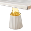Carmela Double Pedestal Dining Table - Shimmering Ivory