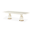 Lisbon 9-Piece Dining Room Set - Silken Matte Cream