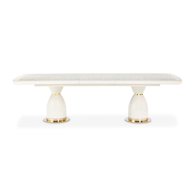 Lisbon 9-Piece Dining Room Set - Silken Matte Cream
