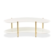 Sassani Cocktail Table - Pearl White/Gold