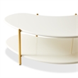 Sassani Cocktail Table - Pearl White/Gold