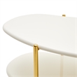 Sassani Cocktail Table - Pearl White/Gold