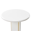 Sassani Accent Table - Pearl White/Gold