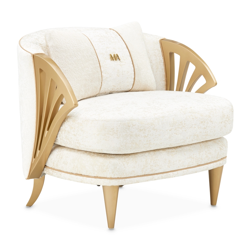 La Terrazza Chenille Accent Chair - Starlight/Light Champagne
