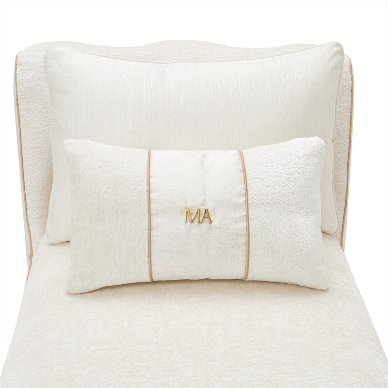 La Terrazza Chenille Chaise - Starlight/Light Champagne