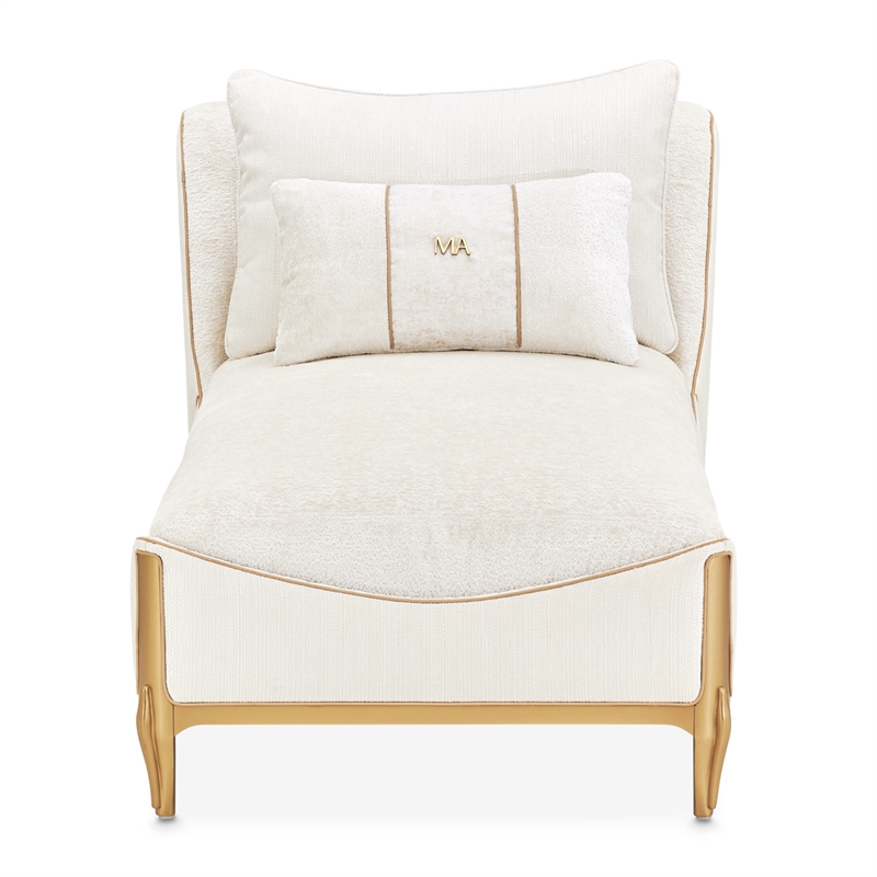 La Terrazza Chenille Chaise - Starlight/Light Champagne