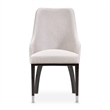 Carmela Set of 2 Dining Arm Chairs - Zinc Gray/Glossy Charcoal