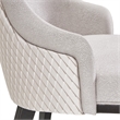 Carmela Set of 2 Dining Arm Chairs - Zinc Gray/Glossy Charcoal